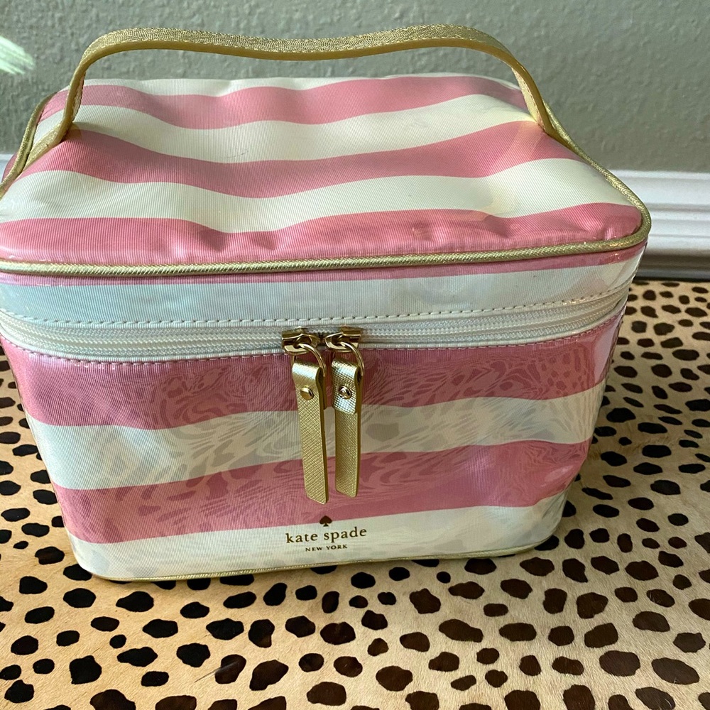 KSNY Large Natalie Cosmetic Case Rose. NWOT